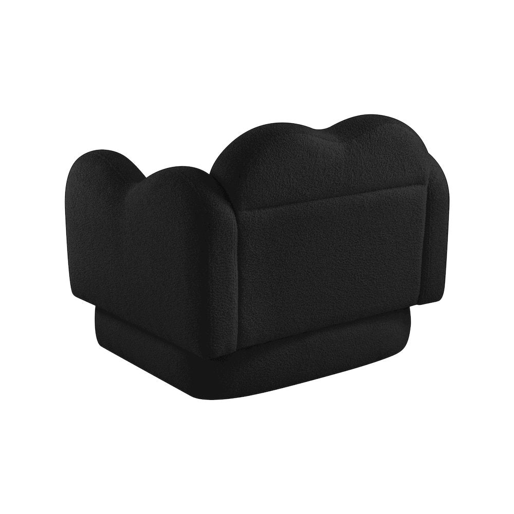 Bloom Black Teddy Fabric Chair
