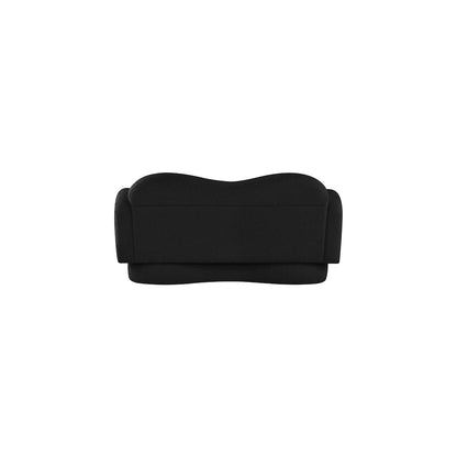 Bloom Black Teddy Fabric Loveseat