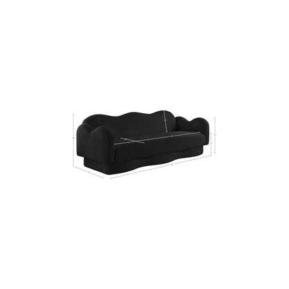 Bloom Black Teddy Fabric Sofa