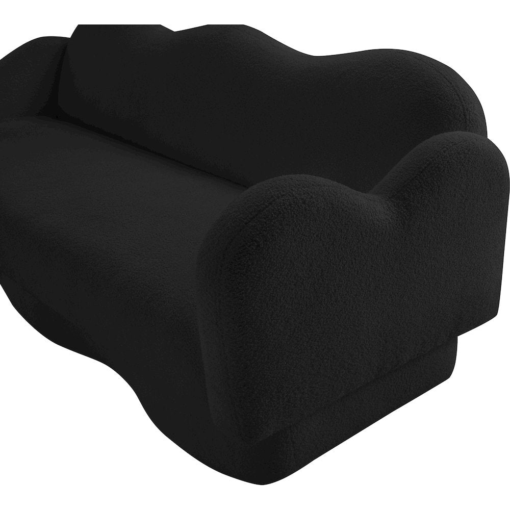 Bloom Black Teddy Fabric Sofa