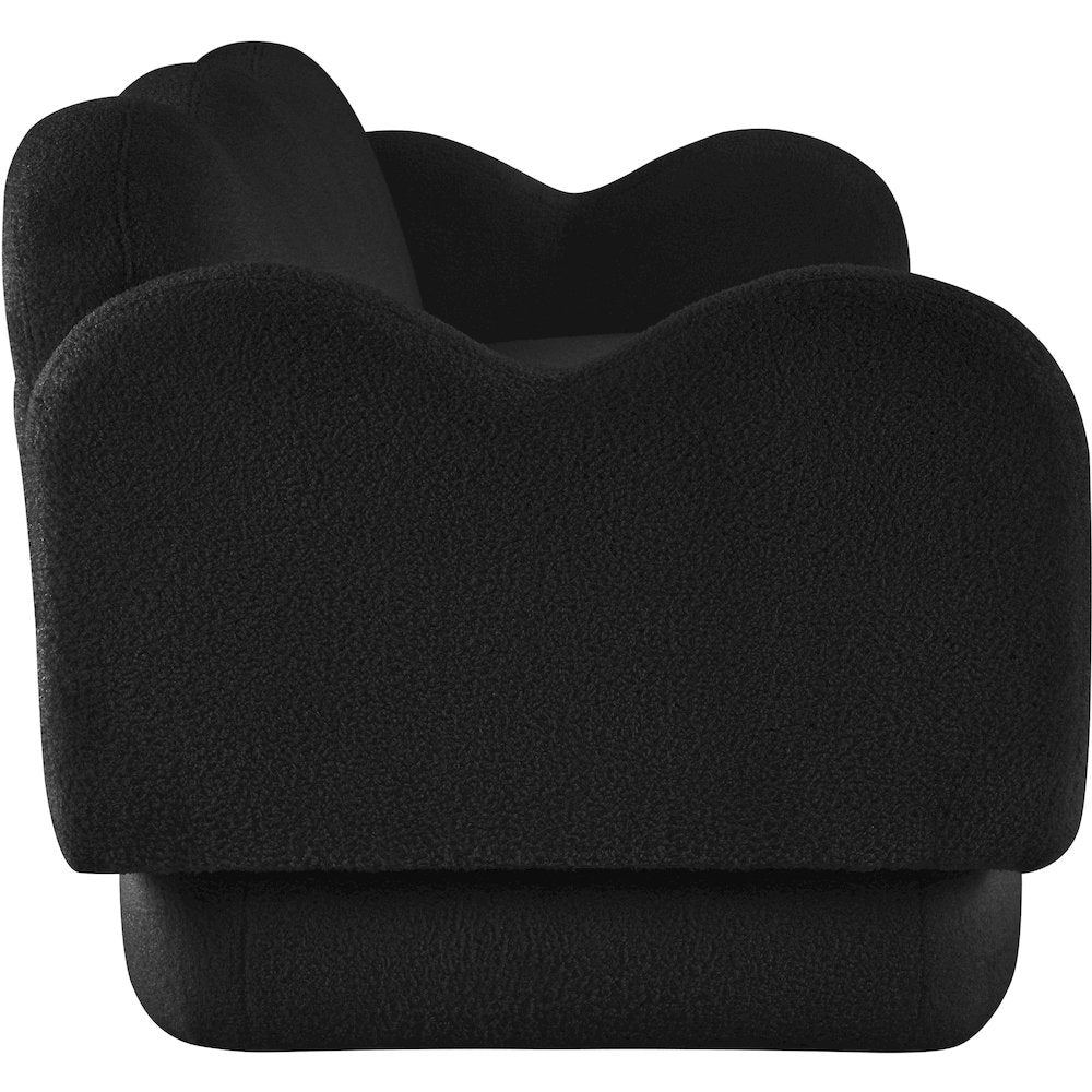 Bloom Black Teddy Fabric Sofa