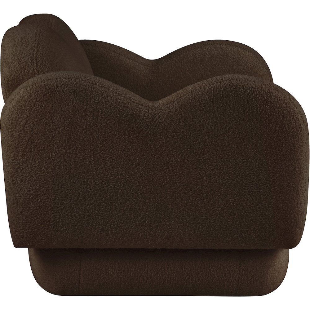Bloom Brown Teddy Fabric Chair