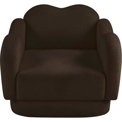 Bloom Brown Teddy Fabric Chair