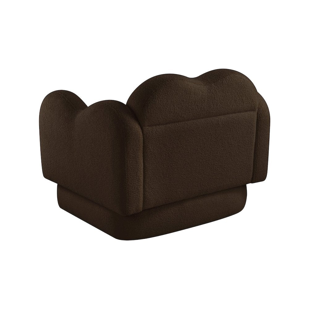 Bloom Brown Teddy Fabric Chair