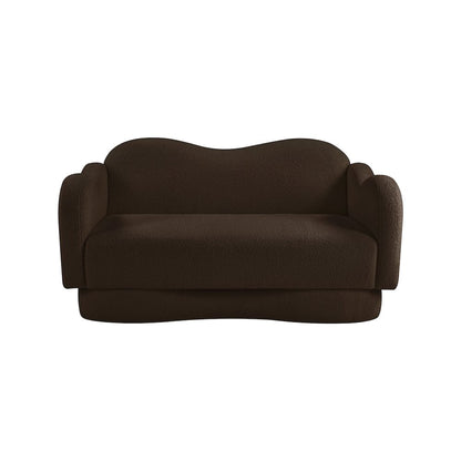 Bloom Brown Teddy Fabric Loveseat