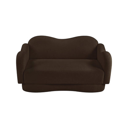 Bloom Brown Teddy Fabric Loveseat