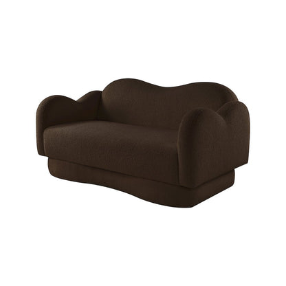 Bloom Brown Teddy Fabric Loveseat