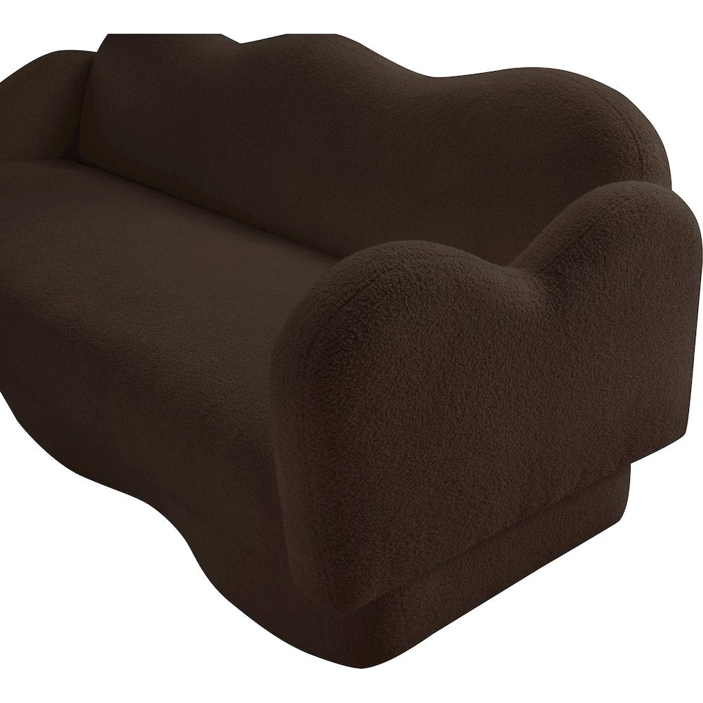 Bloom Brown Teddy Fabric Sofa