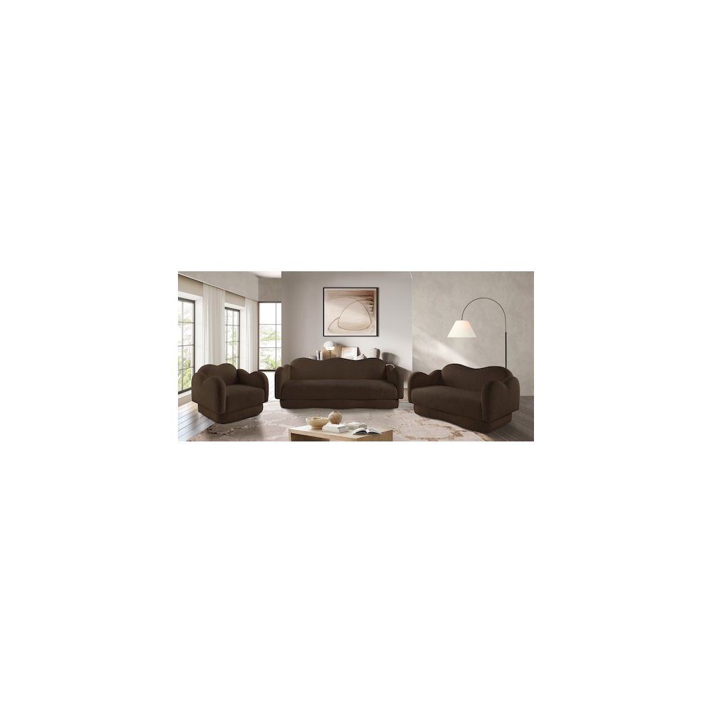 Bloom Brown Teddy Fabric Sofa