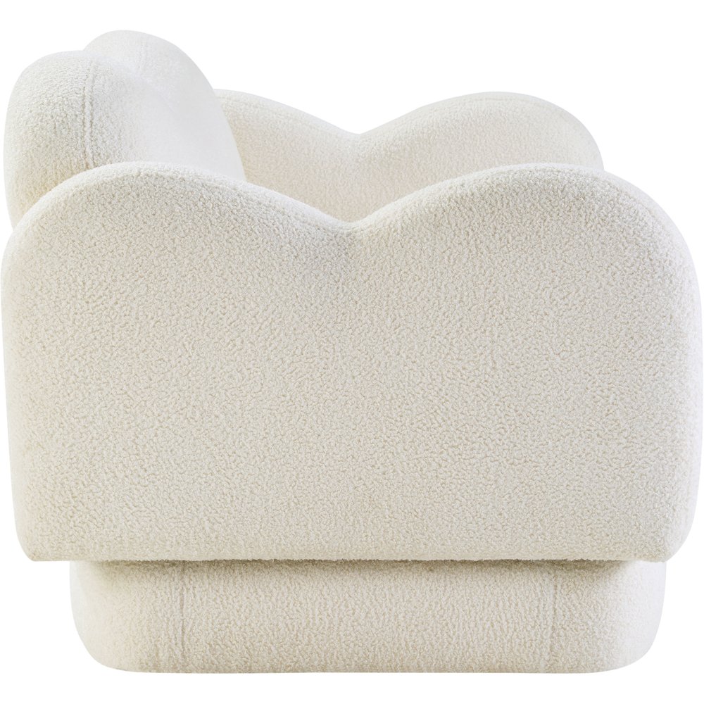 Bloom Cream Teddy Fabric Chair