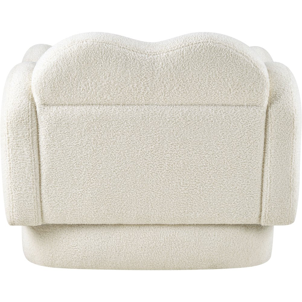Bloom Cream Teddy Fabric Chair