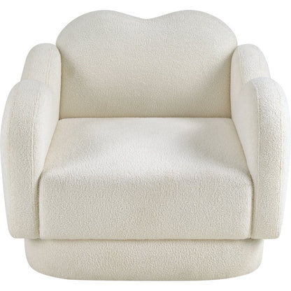Bloom Cream Teddy Fabric Chair
