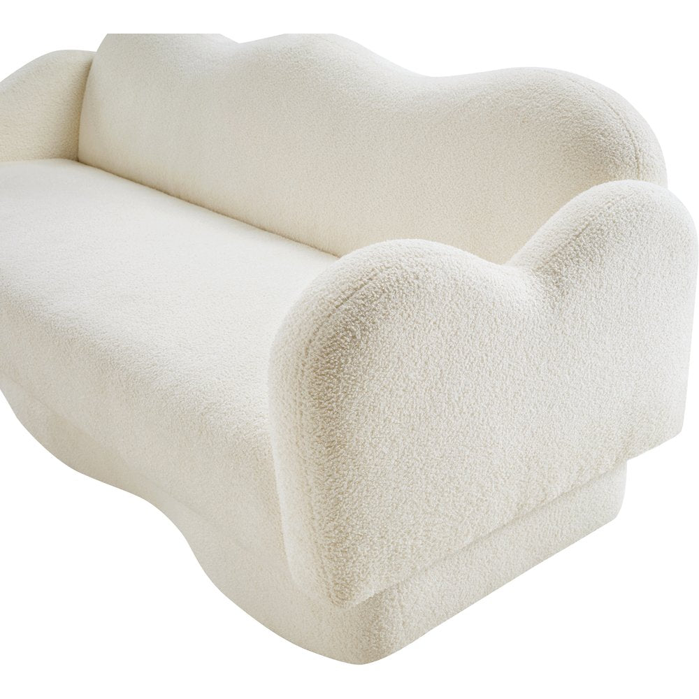 Bloom Cream Teddy Fabric Sofa