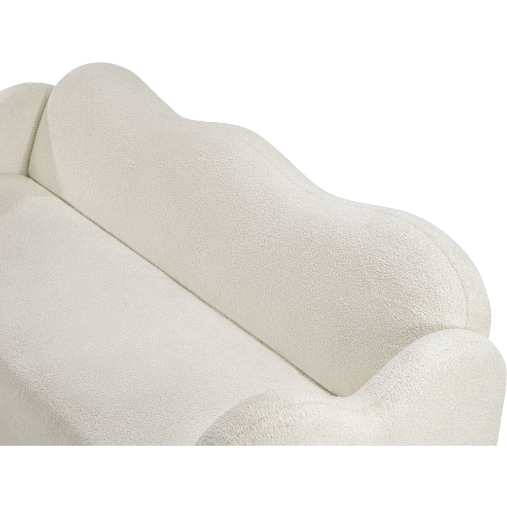Bloom Cream Teddy Fabric Sofa