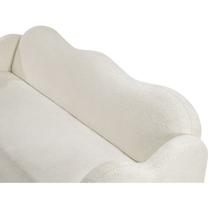 Bloom Cream Teddy Fabric Sofa