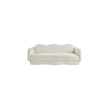 Bloom Cream Teddy Fabric Sofa