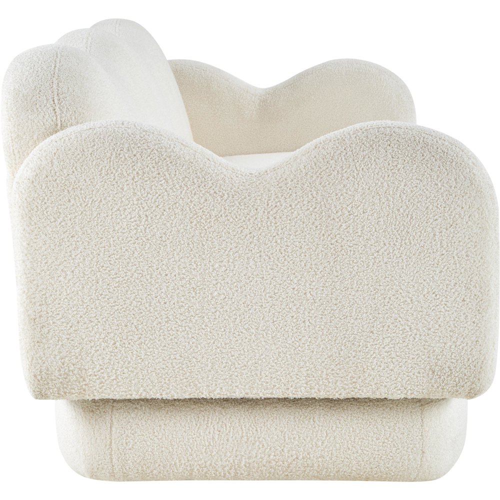 Bloom Cream Teddy Fabric Sofa