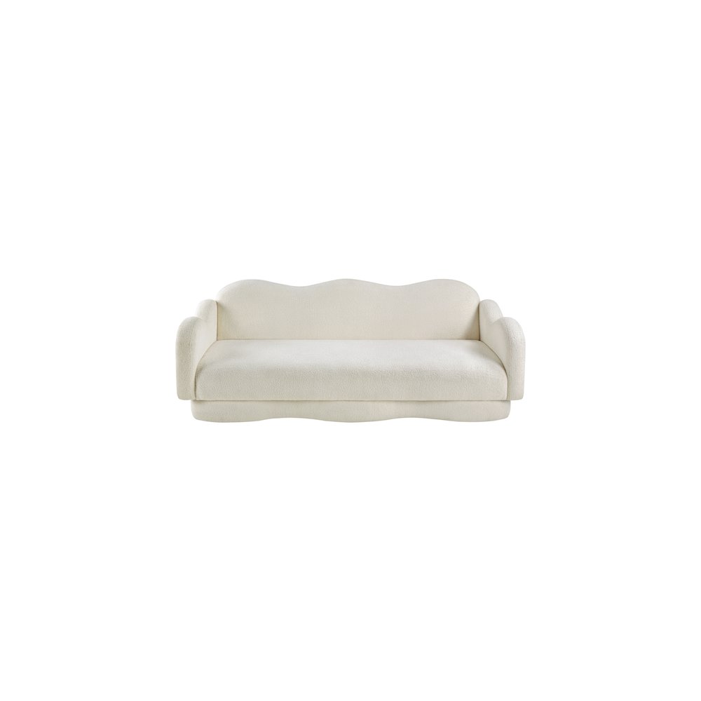 Bloom Cream Teddy Fabric Sofa
