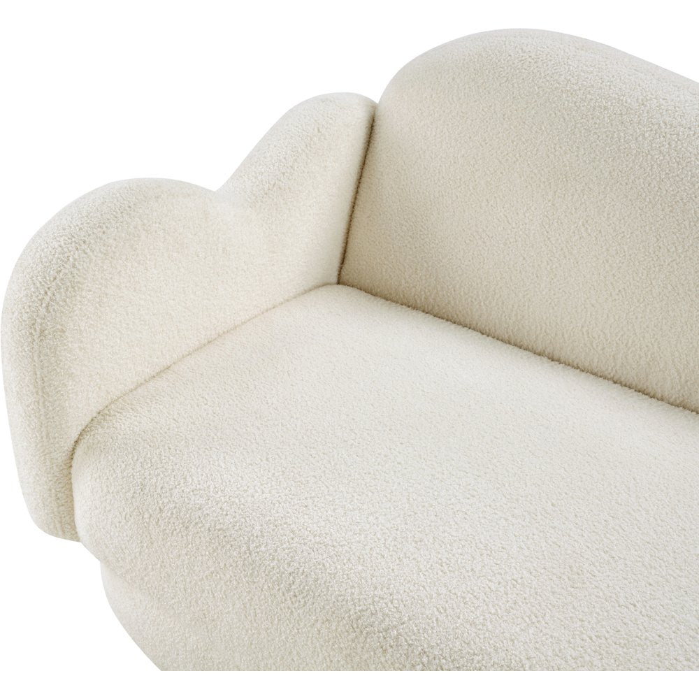 Bloom Cream Teddy Fabric Sofa