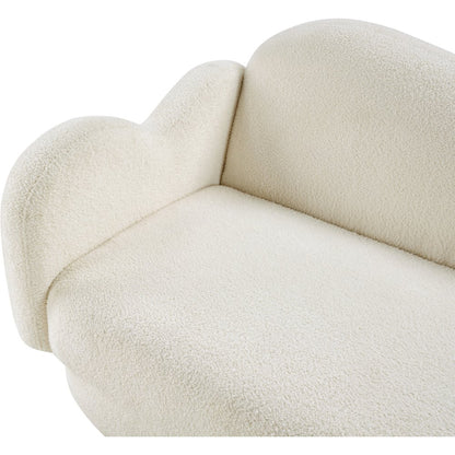 Bloom Cream Teddy Fabric Sofa