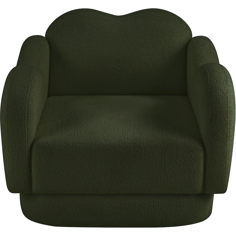 Bloom Green Teddy Fabric Chair