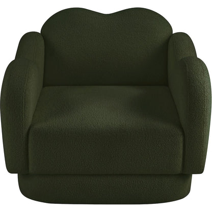 Bloom Green Teddy Fabric Chair