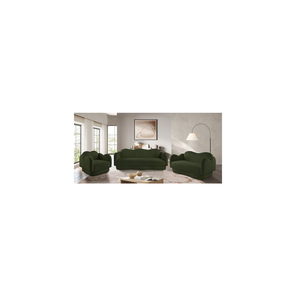 Bloom Green Teddy Fabric Chair