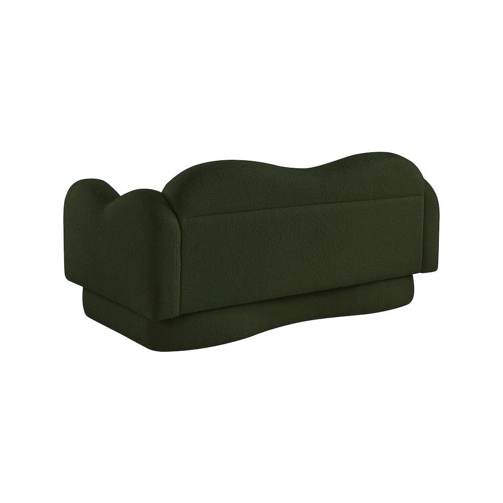 Bloom Green Teddy Fabric Loveseat