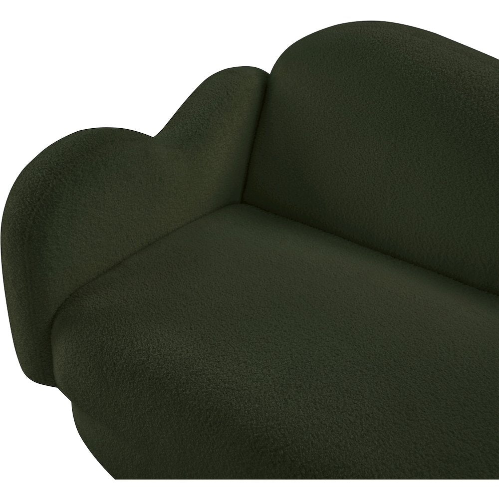 Bloom Green Teddy Fabric Loveseat