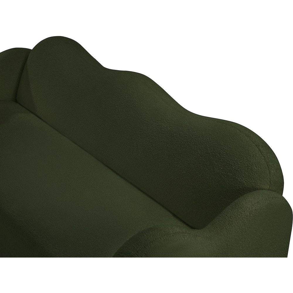 Bloom Green Teddy Fabric Sofa