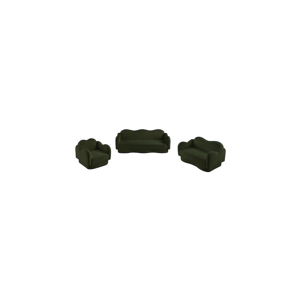 Bloom Green Teddy Fabric Sofa