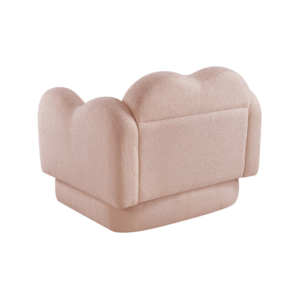 Bloom Pink Teddy Fabric Chair