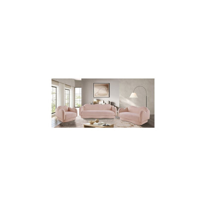 Bloom Pink Teddy Fabric Chair
