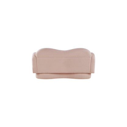 Bloom Pink Teddy Fabric Loveseat