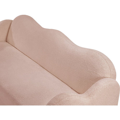 Bloom Pink Teddy Fabric Sofa