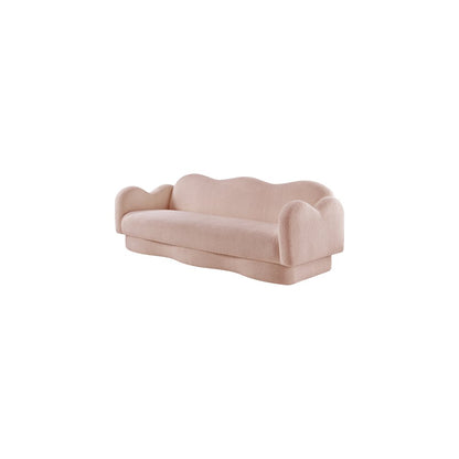 Bloom Pink Teddy Fabric Sofa
