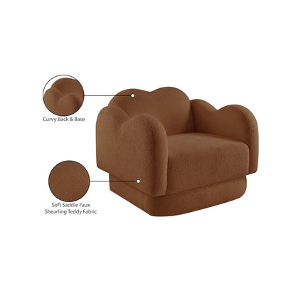 Bloom Saddle Teddy Fabric Chair