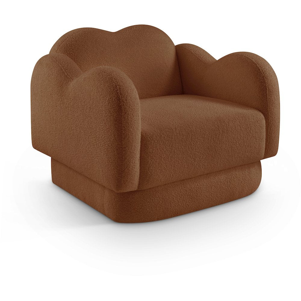 Bloom Saddle Teddy Fabric Chair