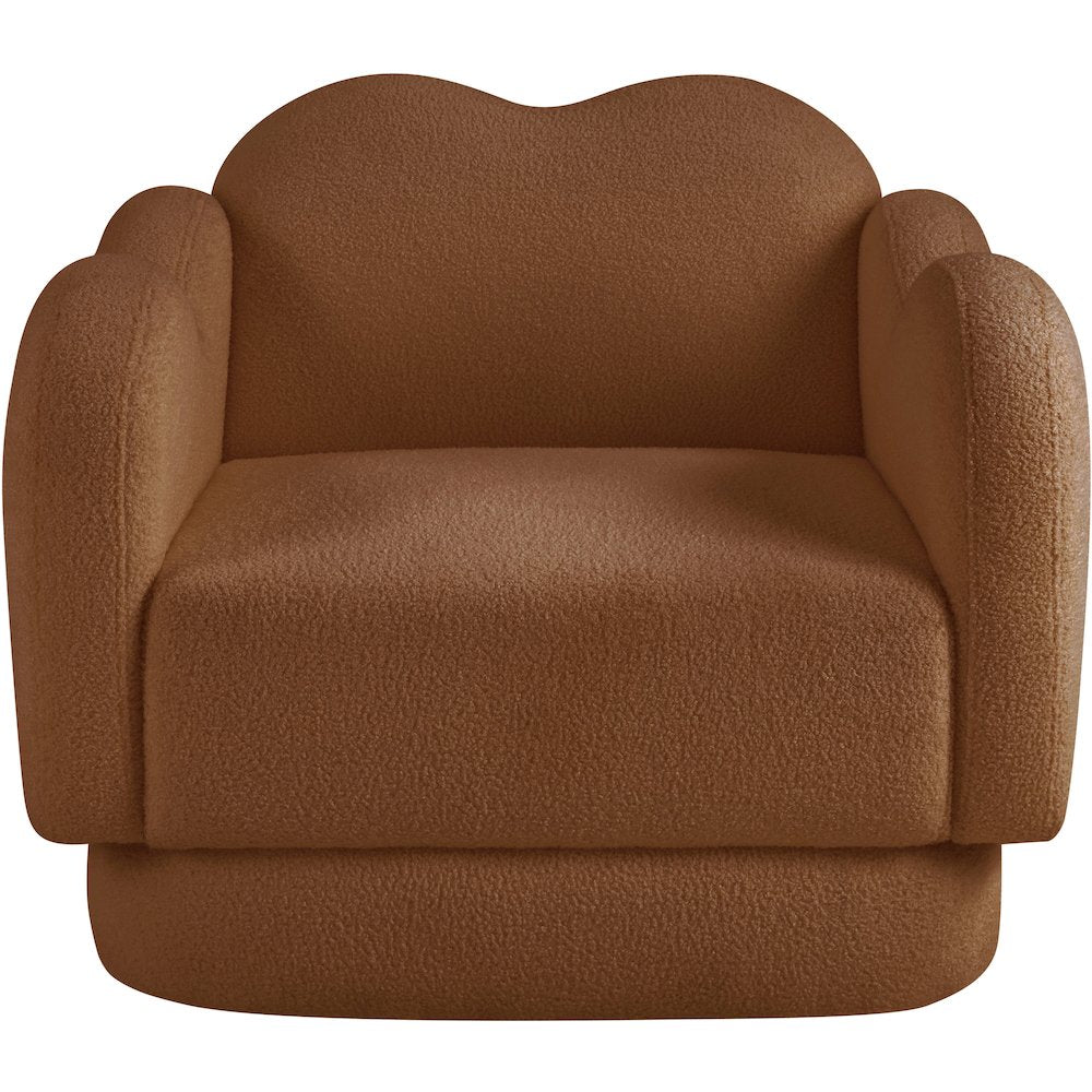 Bloom Saddle Teddy Fabric Chair