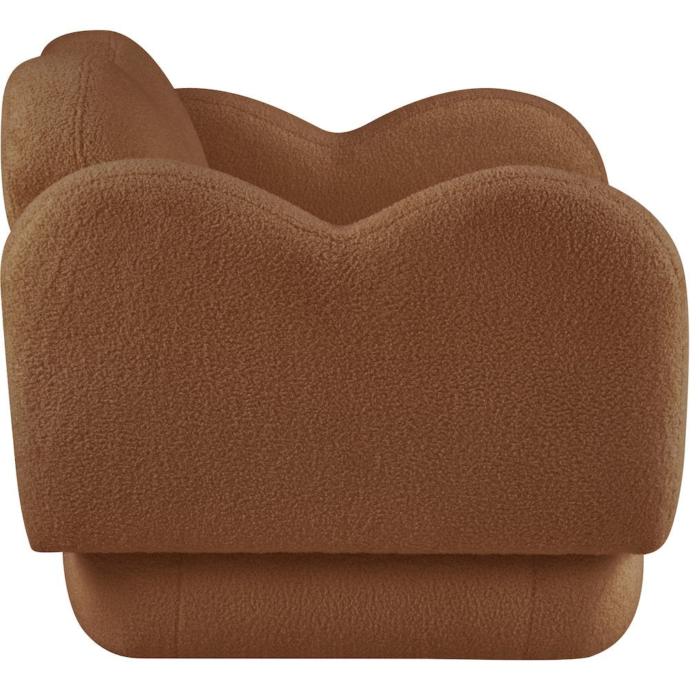 Bloom Saddle Teddy Fabric Chair