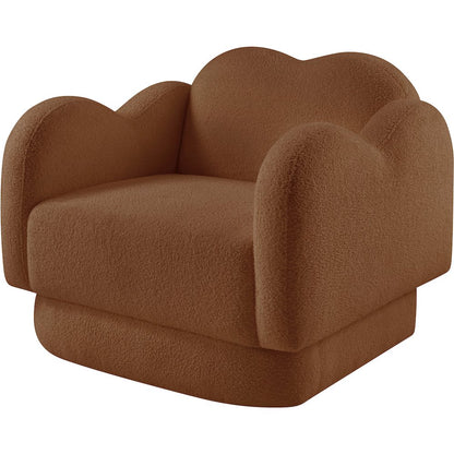 Bloom Saddle Teddy Fabric Chair