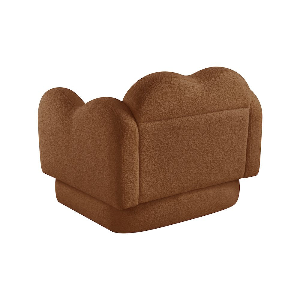 Bloom Saddle Teddy Fabric Chair
