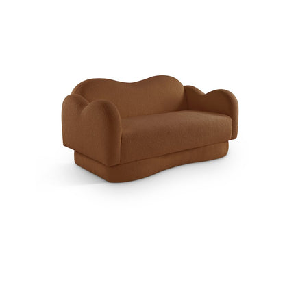 Bloom Saddle Teddy Fabric Loveseat