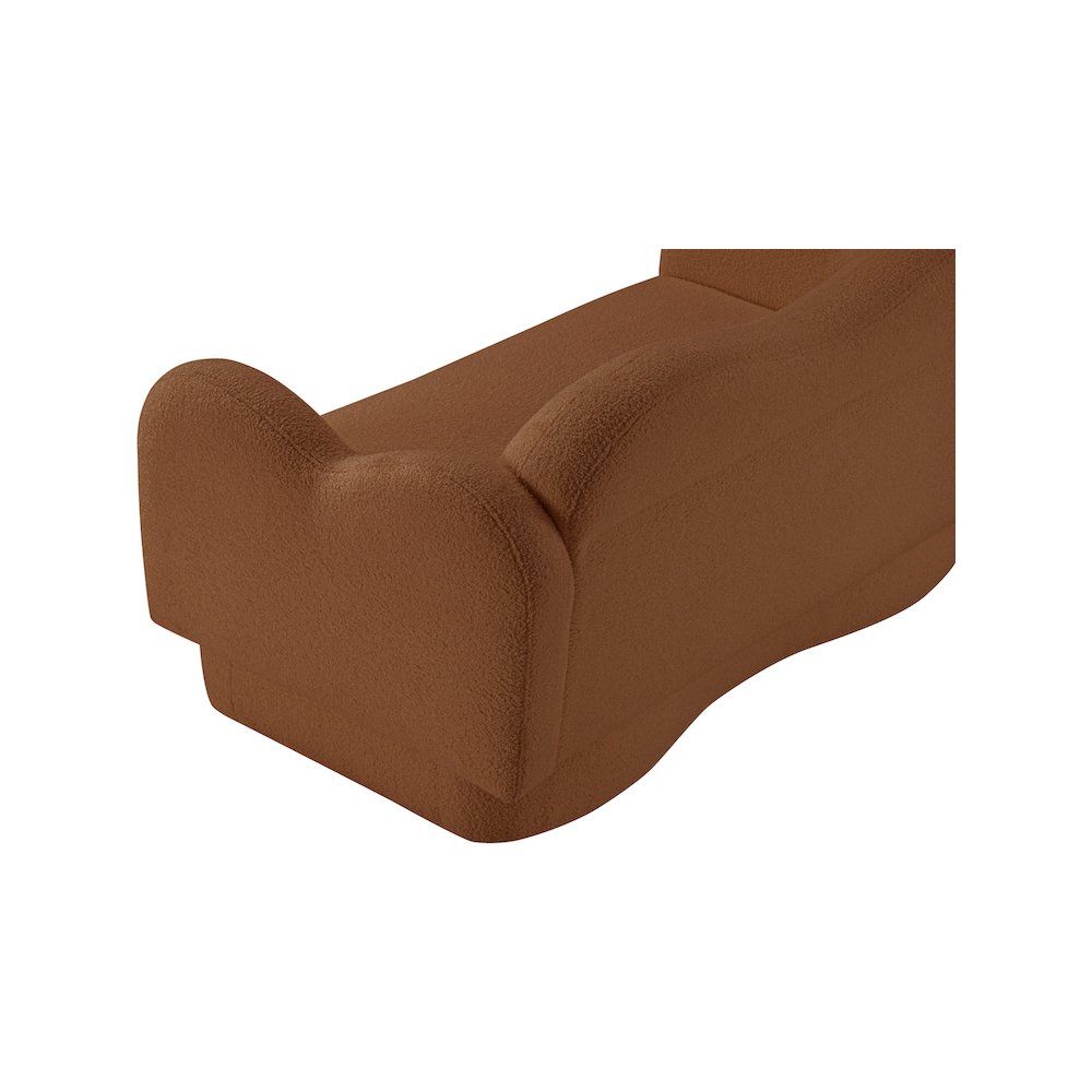 Bloom Saddle Teddy Fabric Loveseat