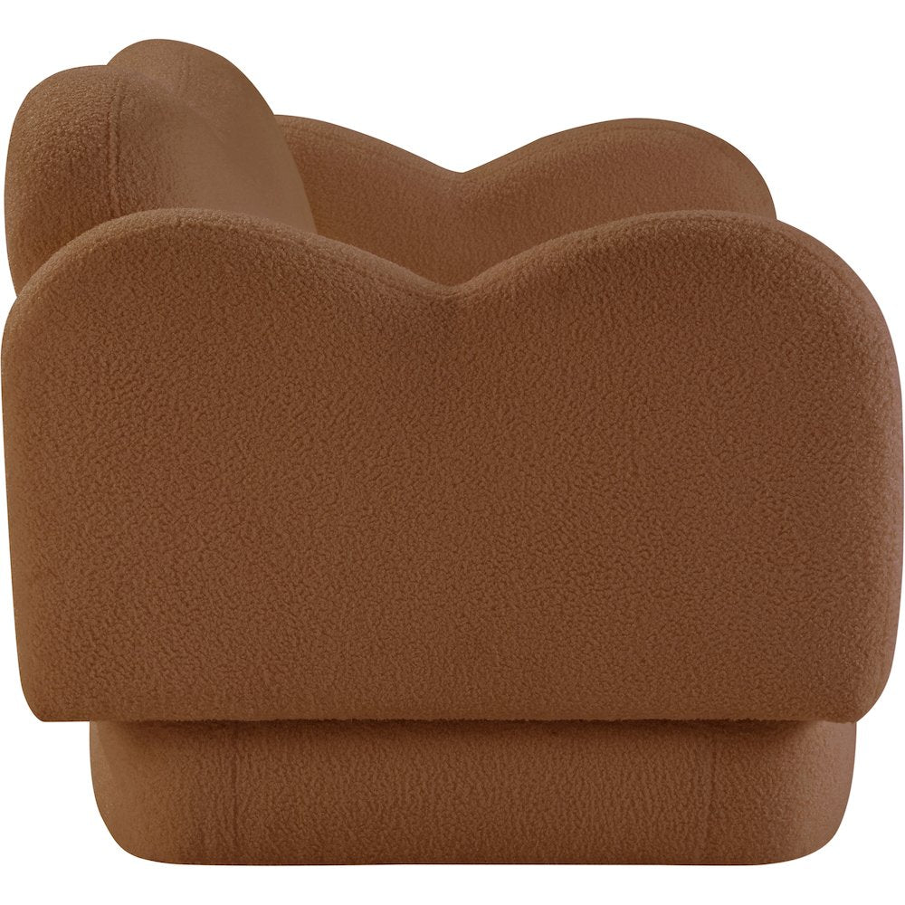 Bloom Saddle Teddy Fabric Loveseat