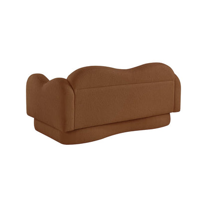 Bloom Saddle Teddy Fabric Loveseat