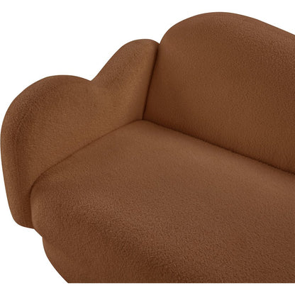 Bloom Saddle Teddy Fabric Loveseat