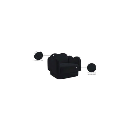 Bloom Black Velvet Chair