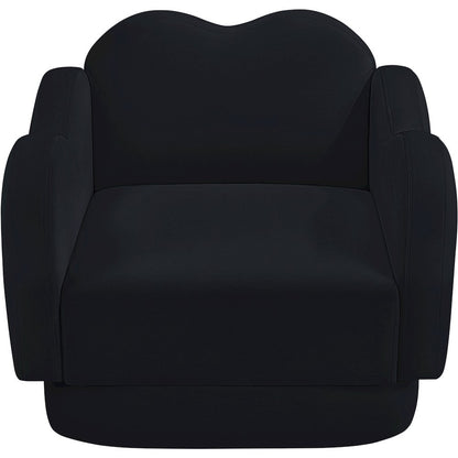 Bloom Black Velvet Chair