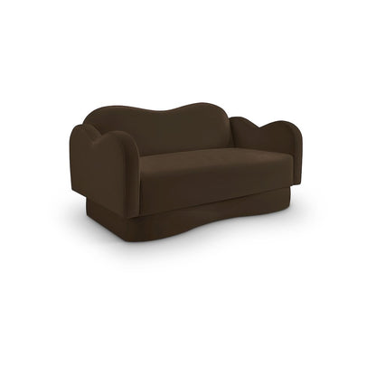 Bloom Brown Velvet Loveseat